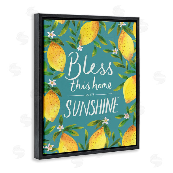 Stupell Industries Heather McLaughlin | Bless This Home With Sunshine Phrase Spring Lemons Wall Art