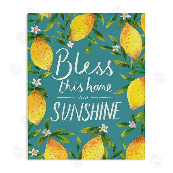 stupell industries Heather McLaughlin | Bless This Home with Sunshine Phrase Spring Lemons Wall Art