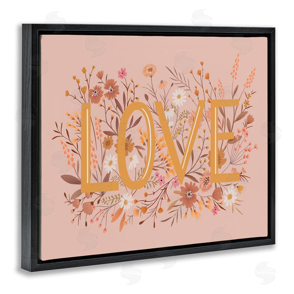 Stupell Industries Heather McLaughlin | Botanical Love Typography Delicate Floral Details Wall Art