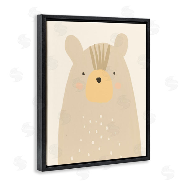 Stupell Industries Heather McLaughlin | Charming Brown Bear Casual Style Animal Drawing Wall Art