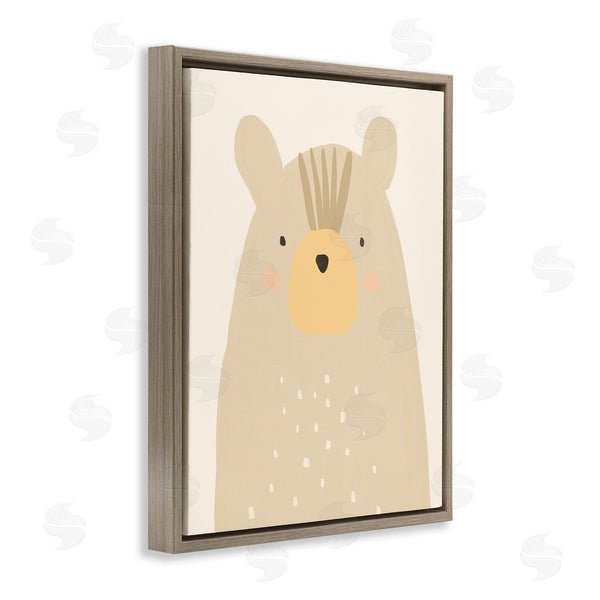 Stupell Industries Heather McLaughlin | Charming Brown Bear Casual Style Animal Drawing Wall Art