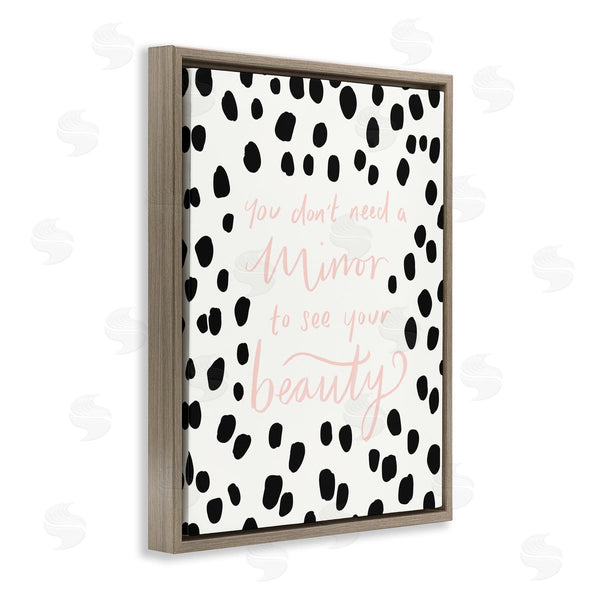 Stupell Industries Heather McLaughlin | Don't Need A Mirror Sentiment Beauty Positivity Polka-Dots Wall Art