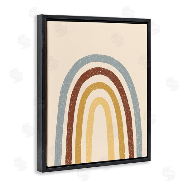 Stupell Industries Heather McLaughlin | Eccentric Oval Rainbow Grainy Crayon Pattern Stripes Wall Art