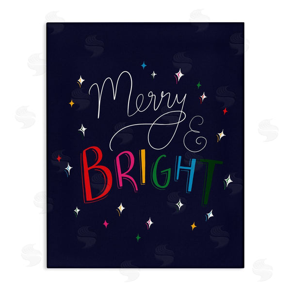 stupell industries Heather McLaughlin | Merry & Bright Whimsical Sparkle Rainbow Typography Wall Art