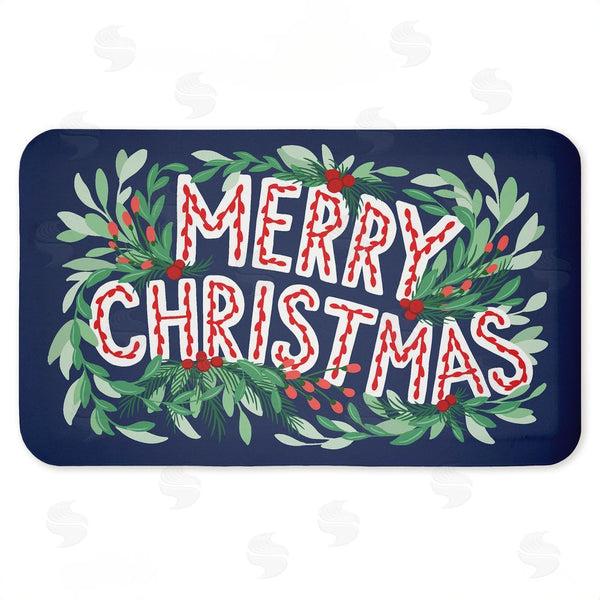 stupell industries Heather McLaughlin | Merry Christmas & Greenery Anti-Fatigue Mat