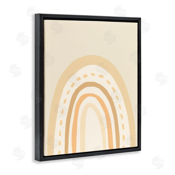 Stupell Industries Heather McLaughlin | Minimal Rainbow Stripes Neutral Tones Dashed Lines Wall Art