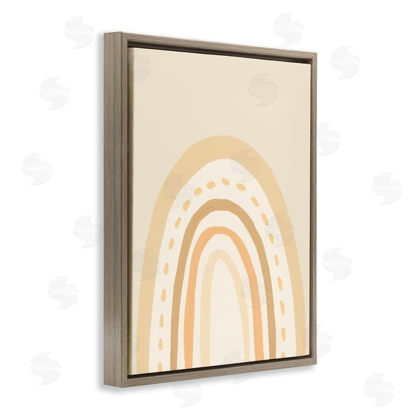 Stupell Industries Heather McLaughlin | Minimal Rainbow Stripes Neutral Tones Dashed Lines Wall Art