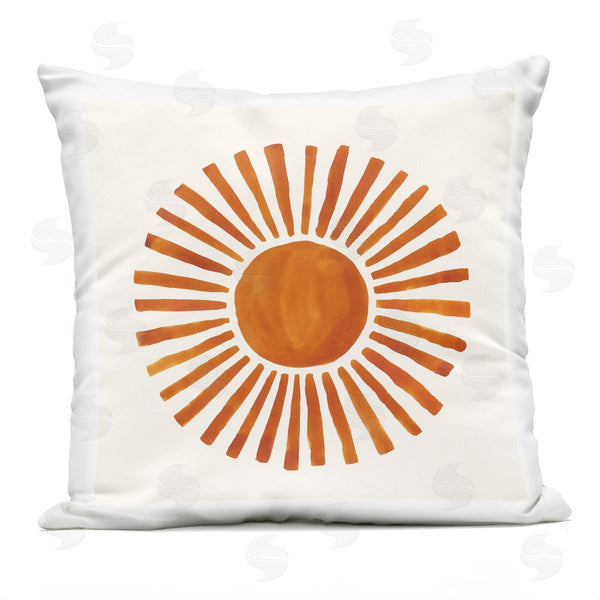 Stupell Industries Heather McLaughlin | Orange Boho Sun Rays Nature Kids Design Printed Throw Pillow