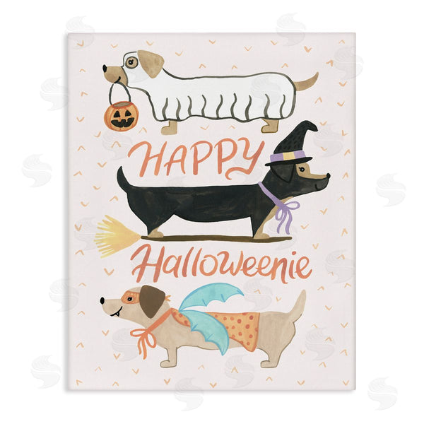 stupell industries Heather Strianese | Happy Halloweenie Festive Dogs Wall Art