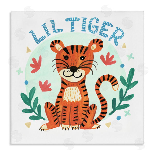 stupell industries Heather Strianese | Lil Tiger Text Whimsical Simple Botanicals Wall Art