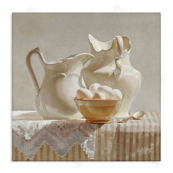 stupell industries Heide Presse | Country White Pitchers Farm Table Still Life