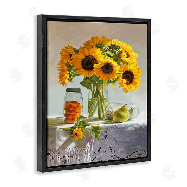 Stupell Industries Heide Presse | Farmhouse Sunflower Country Fruit Jars