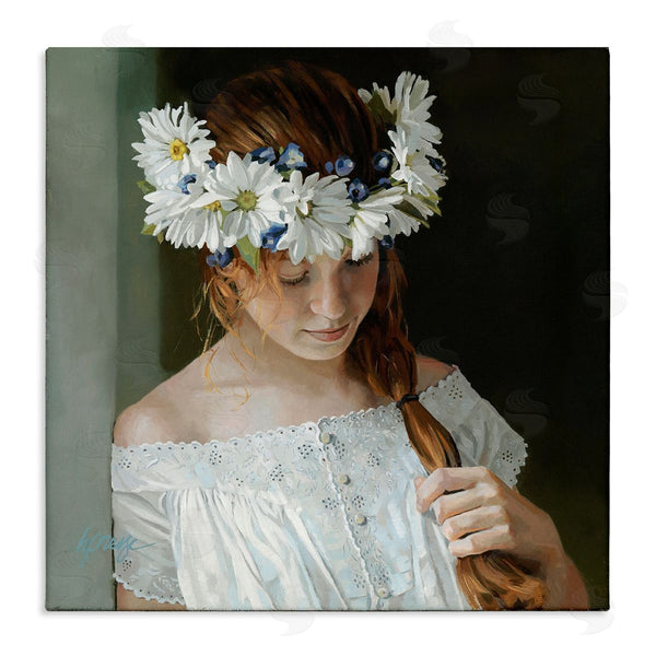 stupell industries Heide Presse | Girl with Floral Daisy Crown Wall Art