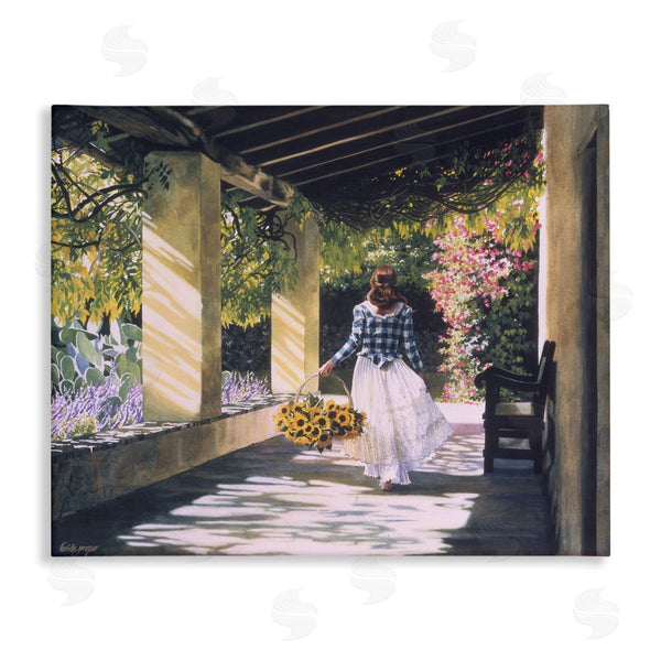 stupell industries Heide Presse | Girl with Sunflower Basket