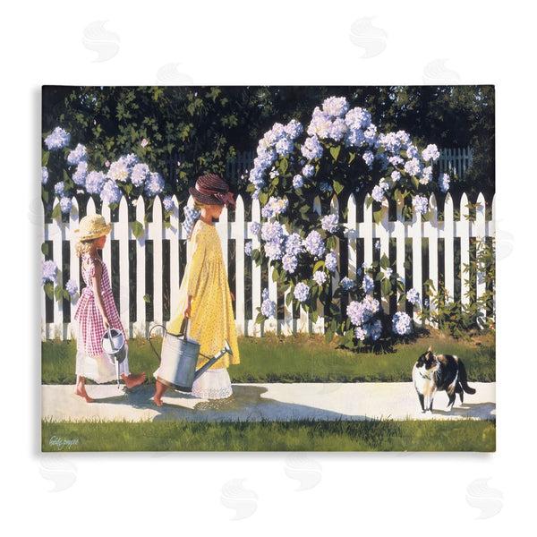 stupell industries Heide Presse | Girls Gardening Picket Fence Wall Art