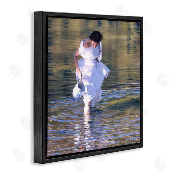 Stupell Industries Heide Presse | Woman In Stream Realistic Painting