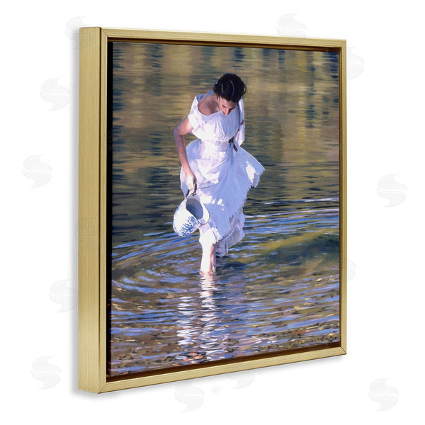 Stupell Industries Heide Presse | Woman In Stream Realistic Painting