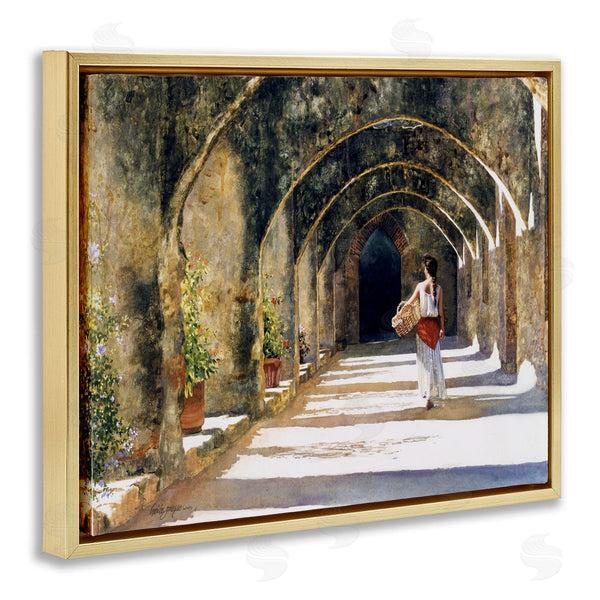 Stupell Industries Heide Presse | Woman With Basket Under Arches