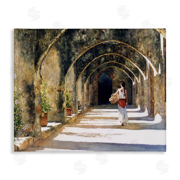 stupell industries Heide Presse | Woman with Basket Under Arches