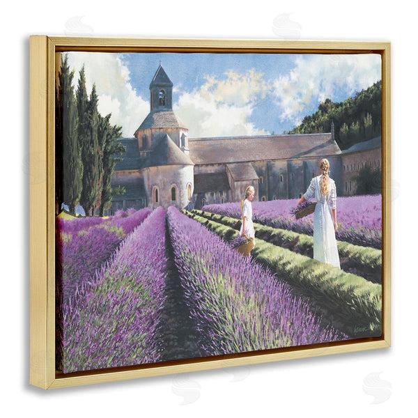 Stupell Industries Heide Presse | Women In Lavender Field Countryside Architecture