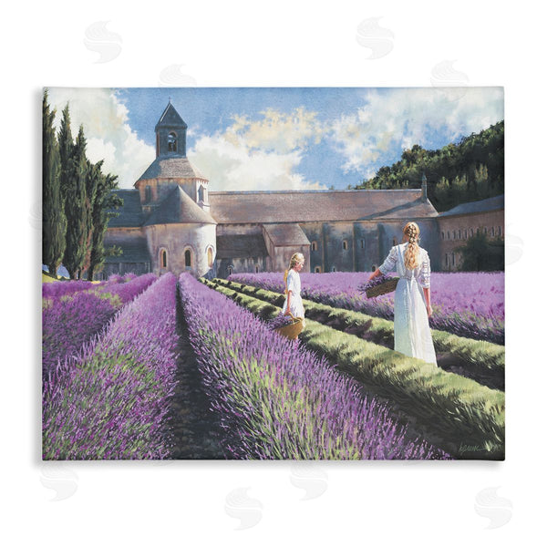 stupell industries Heide Presse | Women in Lavender Field Countryside Architecture