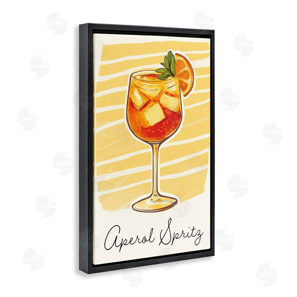 Stupell Industries Heidi Kuntz | Aperol Spritz And Yellow Stripes Wall Art