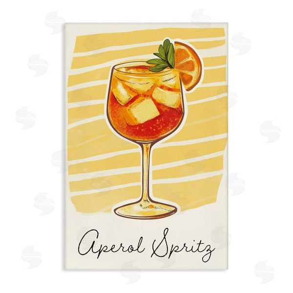 stupell industries Heidi Kuntz | Aperol Spritz and Yellow Stripes Wall Art