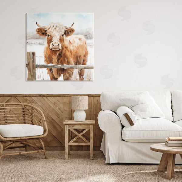 Stupell Industries Heidi Kuntz | Cattle At Snowy Fence Wall Art