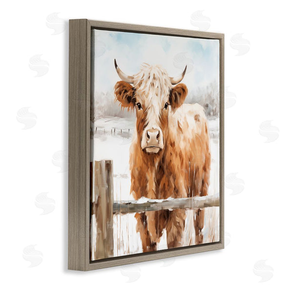 Stupell Industries Heidi Kuntz | Cattle At Snowy Fence Wall Art