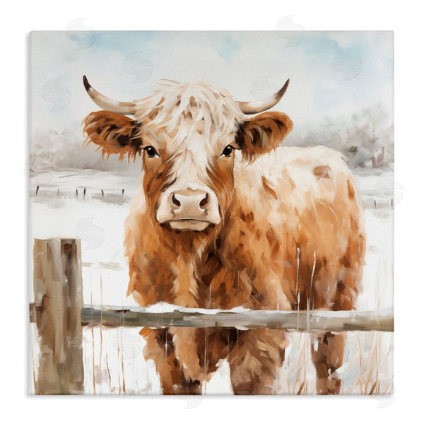 stupell industries Heidi Kuntz | Cattle at Snowy Fence Wall Art