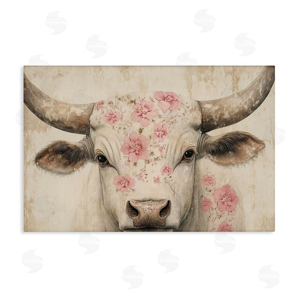 stupell industries Heidi Kuntz | Cattle with Cherry Blossom Pattern