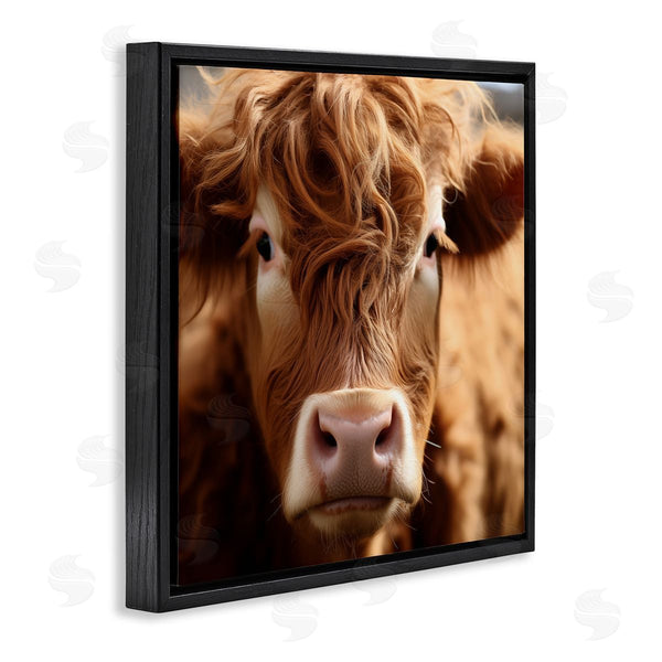 Stupell Industries Heidi Kuntz | Close Up Furry Cow Portrait