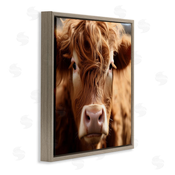 Stupell Industries Heidi Kuntz | Close Up Furry Cow Portrait