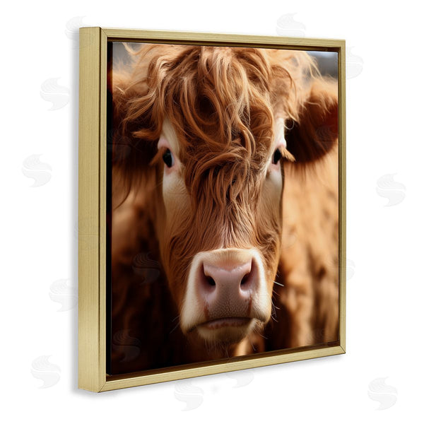 Stupell Industries Heidi Kuntz | Close Up Furry Cow Portrait