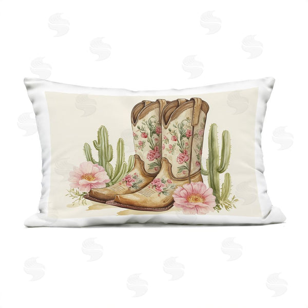 Stupell Industries Heidi Kuntz | Floral Boots & Cactuses Throw Pillow