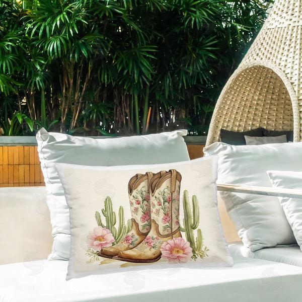 Stupell Industries Heidi Kuntz | Floral Boots & Cactuses Throw Pillow