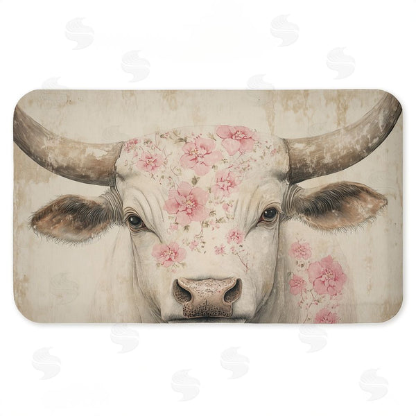 stupell industries Heidi Kuntz | Floral Kissed Cow Anti-Fatigue Mat