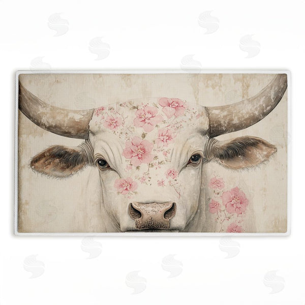 stupell industries Heidi Kuntz | Floral Kissed Cow Plush Bath Mat