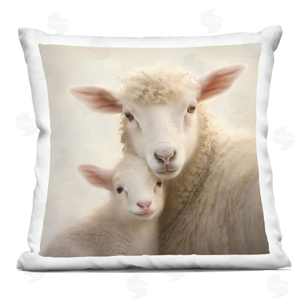 stupell industries Heidi Kuntz | Lamb & Sheep Cuddles Printed Throw Pillow