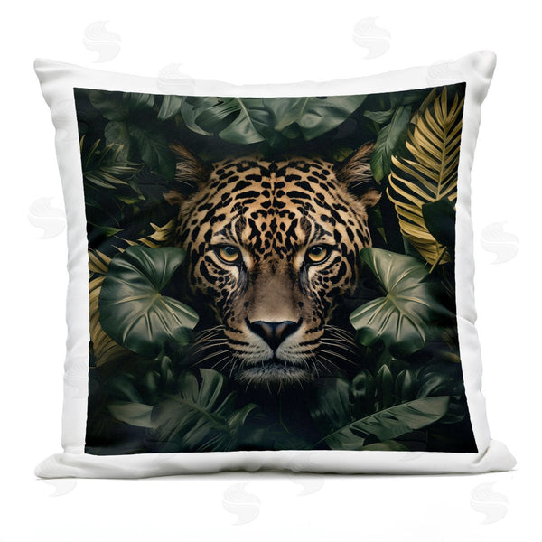 Stupell Industries Heidi Kuntz | Leopard In Exotic Palms Printed Throw Pillow