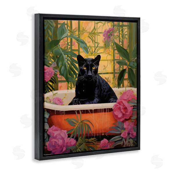 Stupell Industries Heidi Kuntz | Lush Tropics Panther Bath