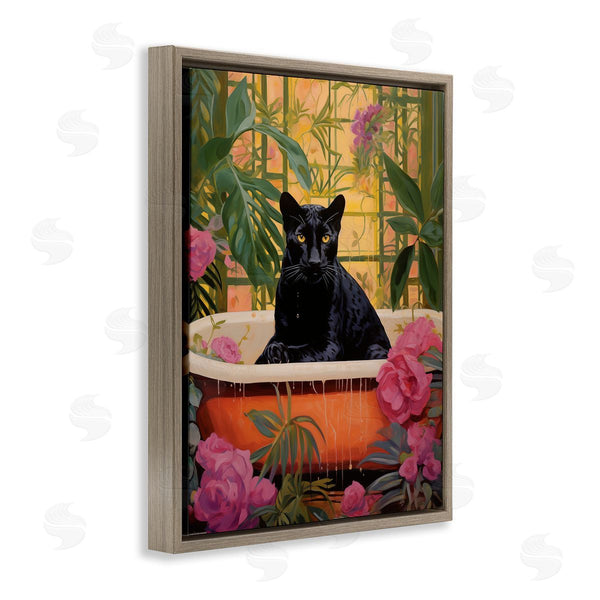 Stupell Industries Heidi Kuntz | Lush Tropics Panther Bath
