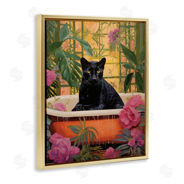 Stupell Industries Heidi Kuntz | Lush Tropics Panther Bath