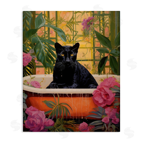 stupell industries Heidi Kuntz | Lush Tropics Panther Bath
