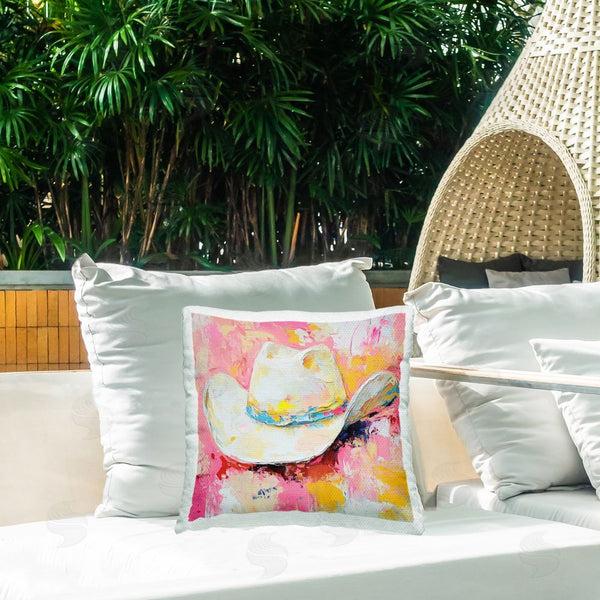 Stupell Industries Heidi Kuntz | Painterly Brushed Cowgirl Hat Printed Throw Pillow