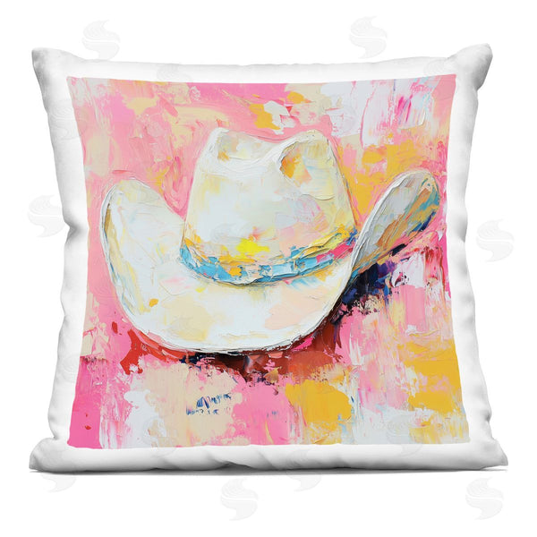 stupell industries Heidi Kuntz | Painterly Brushed Cowgirl Hat Printed Throw Pillow