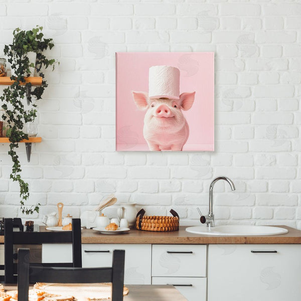 Stupell Industries Heidi Kuntz | Silly Piggy Pink Toilet Paper Wall Art