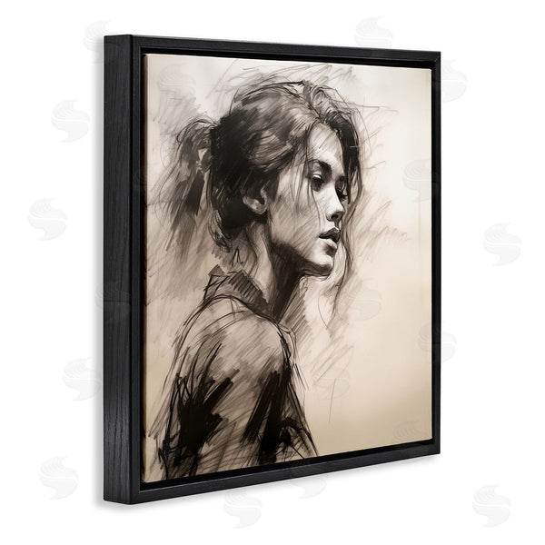 Stupell Industries Heidi Kuntz | Traditional Sketch Portrait Of Woman