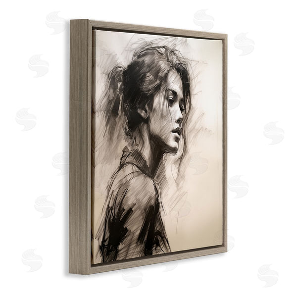 Stupell Industries Heidi Kuntz | Traditional Sketch Portrait Of Woman