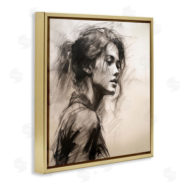 Stupell Industries Heidi Kuntz | Traditional Sketch Portrait Of Woman